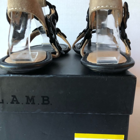 L.A.M.B “Indee” G8107 Blktpe toe sandal - Picture 6 of 16